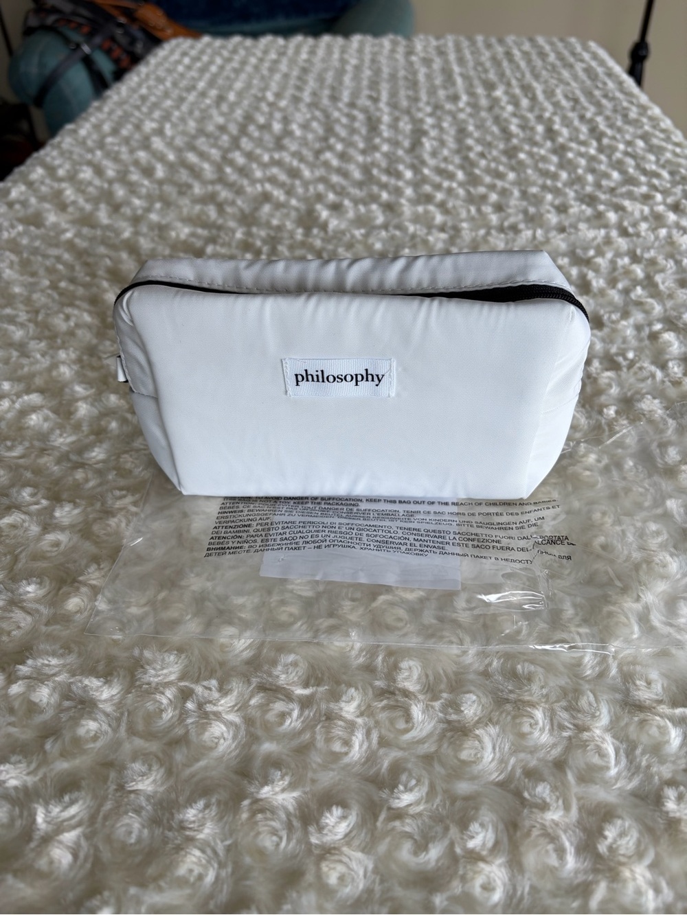 New Philosophy White Makeup or Travel Bag
